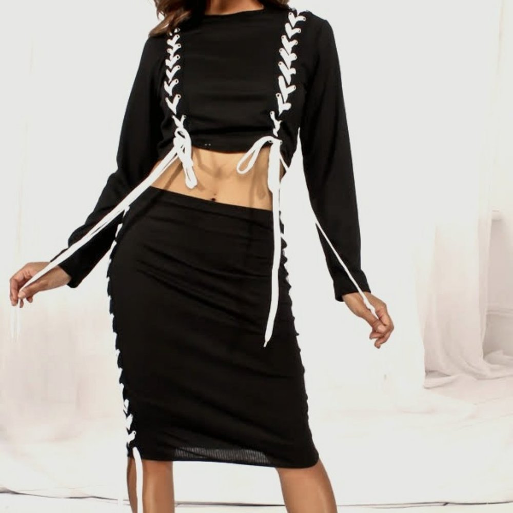 Black Knit Set